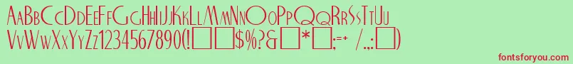 NicholasRegular Font – Red Fonts on Green Background