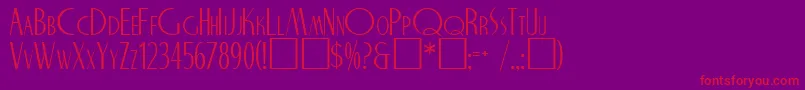 NicholasRegular Font – Red Fonts on Purple Background