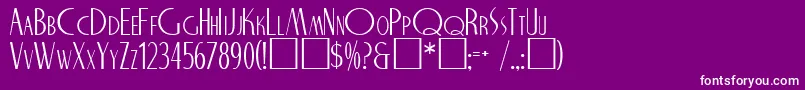NicholasRegular Font – White Fonts on Purple Background