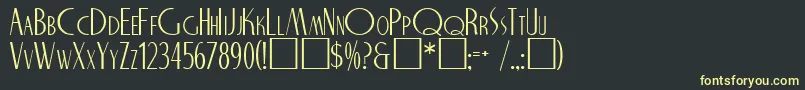 NicholasRegular Font – Yellow Fonts on Black Background