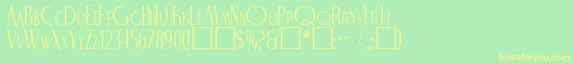 NicholasRegular Font – Yellow Fonts on Green Background