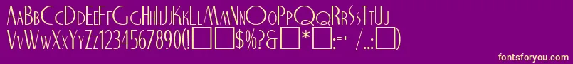 NicholasRegular Font – Yellow Fonts on Purple Background