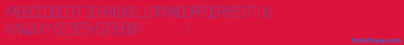 フォントSimplytall – 赤い背景に青い文字
