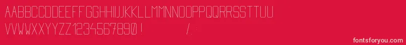 フォントSimplytall – 赤い背景にピンクのフォント