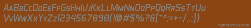 Шрифт AeroMaticsDisplayItalic – серые шрифты на коричневом фоне