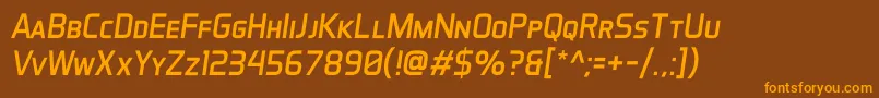 AeroMaticsDisplayItalic Font – Orange Fonts on Brown Background