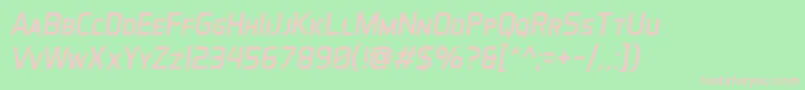 AeroMaticsDisplayItalic Font – Pink Fonts on Green Background