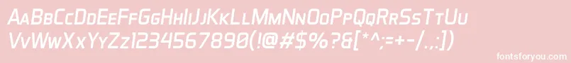 AeroMaticsDisplayItalic Font – White Fonts on Pink Background
