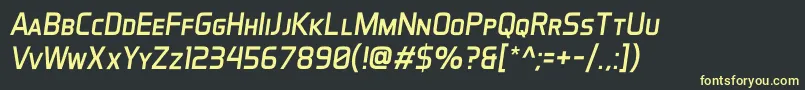 AeroMaticsDisplayItalic Font – Yellow Fonts on Black Background