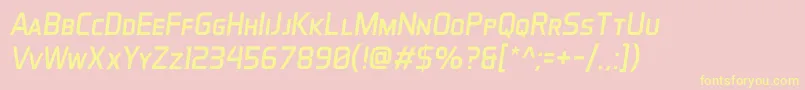 AeroMaticsDisplayItalic Font – Yellow Fonts on Pink Background
