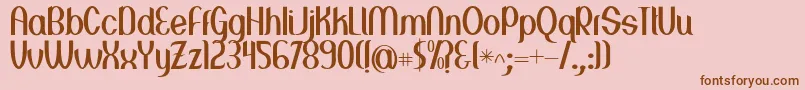 Greenstone Font – Brown Fonts on Pink Background