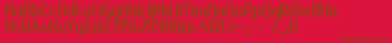 Greenstone Font – Brown Fonts on Red Background
