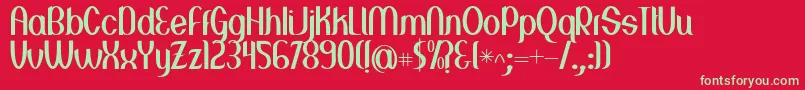 Greenstone Font – Green Fonts on Red Background
