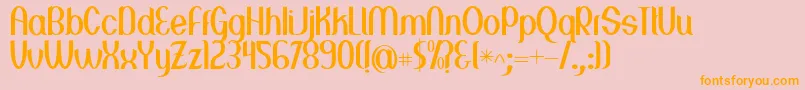 Greenstone Font – Orange Fonts on Pink Background