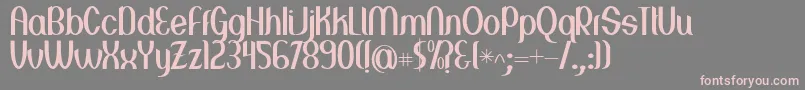 Greenstone Font – Pink Fonts on Gray Background