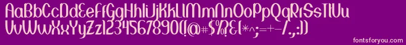 Greenstone Font – Pink Fonts on Purple Background