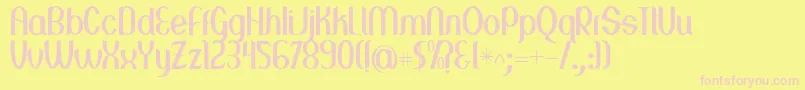 Greenstone Font – Pink Fonts on Yellow Background