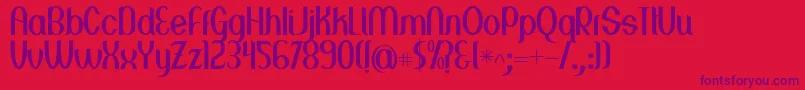 Greenstone Font – Purple Fonts on Red Background
