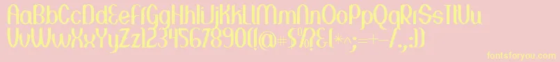 Greenstone Font – Yellow Fonts on Pink Background