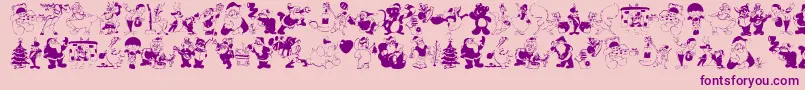 Xmasbatzz Font – Purple Fonts on Pink Background