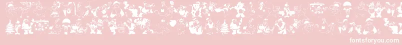 Xmasbatzz-Schriftart – Weiße Schriften auf rosa Hintergrund
