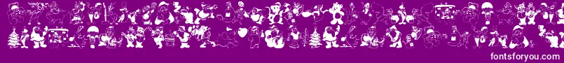 Xmasbatzz Font – White Fonts on Purple Background