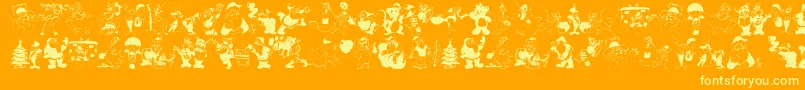 fuente Xmasbatzz – Fuentes Amarillas Sobre Fondo Naranja