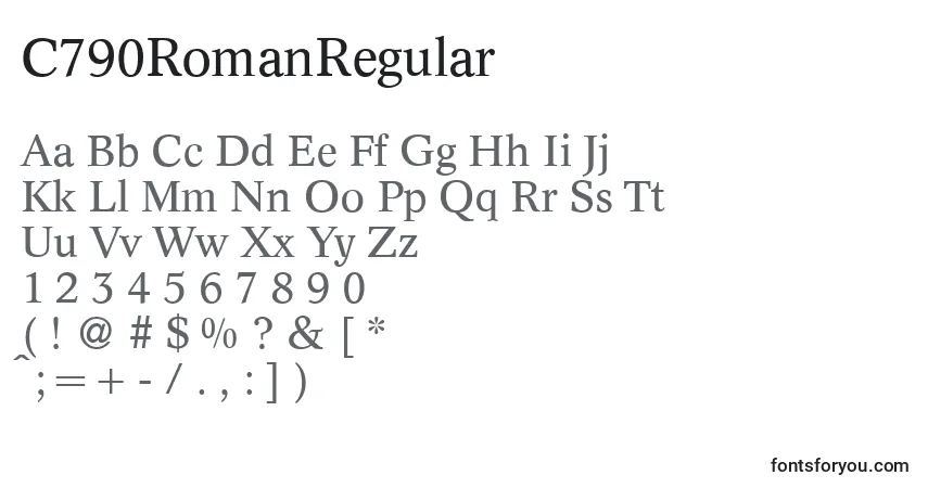 Police C790RomanRegular - Alphabet, Chiffres, Caractères Spéciaux