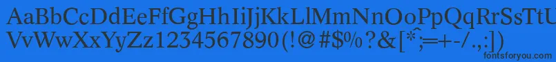 C790RomanRegular Font – Black Fonts on Blue Background