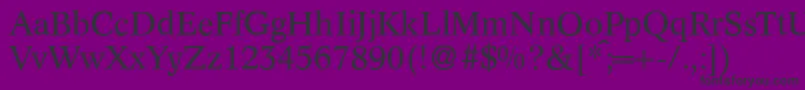 フォントC790RomanRegular – 紫の背景に黒い文字
