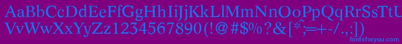 C790RomanRegular Font – Blue Fonts on Purple Background