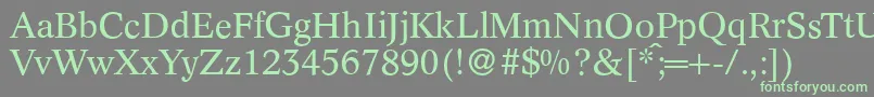 C790RomanRegular-fontti – vihreät fontit harmaalla taustalla