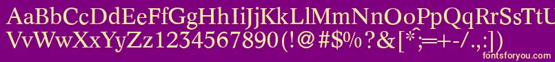 Шрифт C790RomanRegular – жёлтые шрифты на фиолетовом фоне