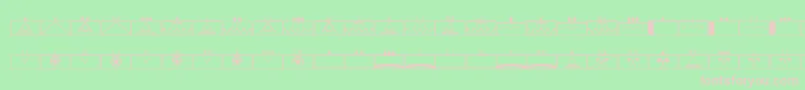 EsriMilsym02 Font – Pink Fonts on Green Background