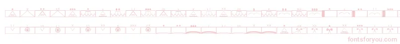 EsriMilsym02 Font – Pink Fonts on White Background