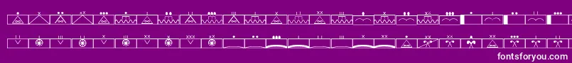 fuente EsriMilsym02 – Fuentes Blancas Sobre Fondo Morado