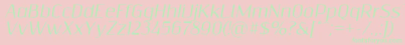 Resagnictoitalic Font – Green Fonts on Pink Background