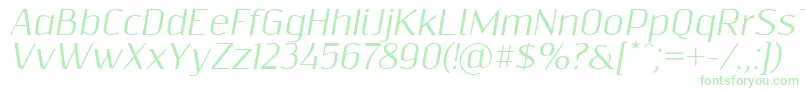 More about Resagnictoitalic Font Resagnictoitalic Font – Green Fonts on White Background