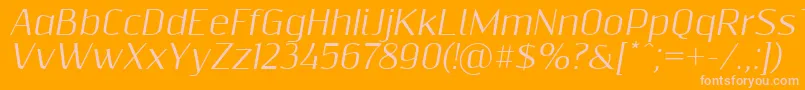 Resagnictoitalic Font – Pink Fonts on Orange Background