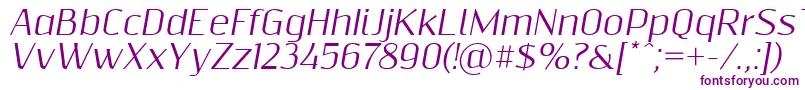 Resagnictoitalic-fontti – violetit fontit