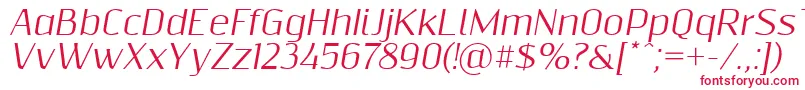 Czcionka Resagnictoitalic – czerwone czcionki