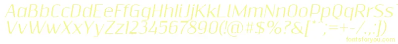Resagnictoitalic-fontti – keltaiset fontit