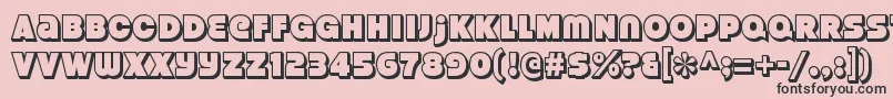 StrenuousthreedRegular Font – Black Fonts on Pink Background