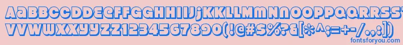 StrenuousthreedRegular Font – Blue Fonts on Pink Background