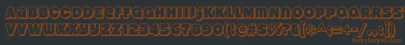 StrenuousthreedRegular Font – Brown Fonts on Black Background