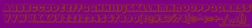 StrenuousthreedRegular Font – Brown Fonts on Purple Background