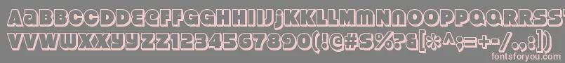 StrenuousthreedRegular Font – Pink Fonts on Gray Background