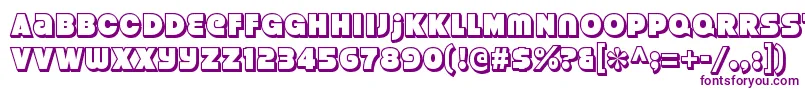 StrenuousthreedRegular-fontti – violetit fontit valkoisella taustalla
