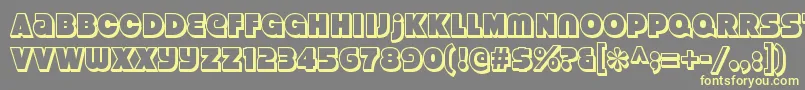 StrenuousthreedRegular Font – Yellow Fonts on Gray Background