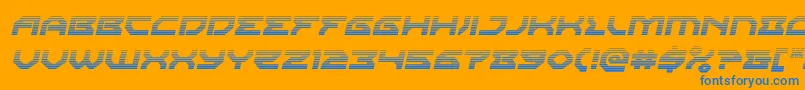 Шрифт Xenodemongradital – синие шрифты на оранжевом фоне
